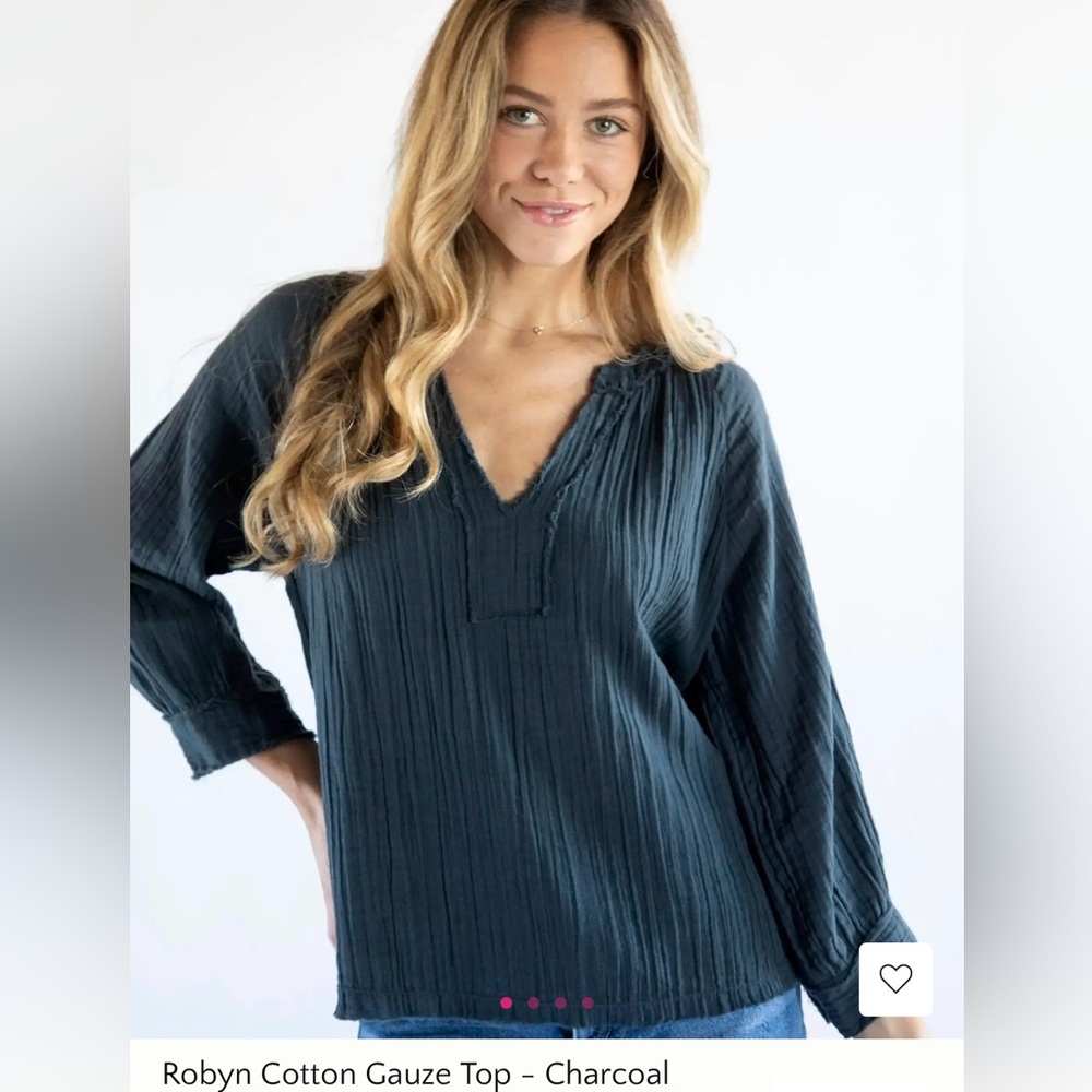 NATURAL LIFE Robyn Cotton Gauze Blouse